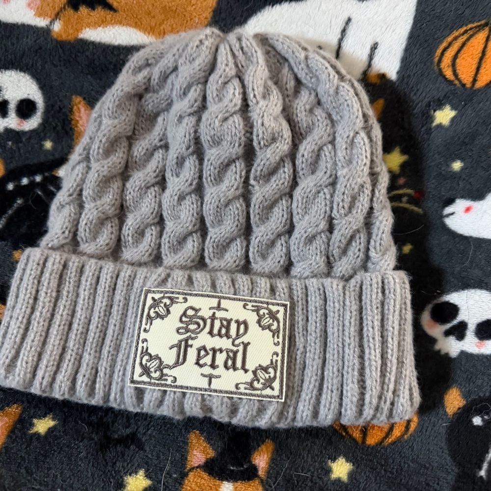Stay feral beanie